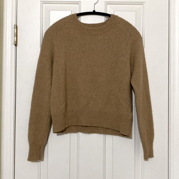 A.L.C. Emmeline merino wool blend crop sweater camel tan - Picture 1 of 6